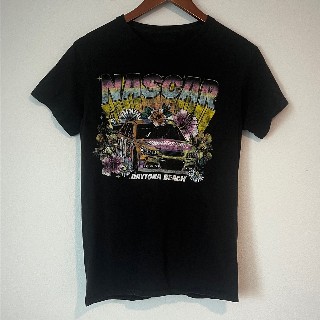 Nascar Daytona Beach Black Short Sleeve TShirt